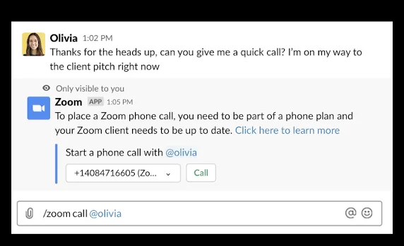 Direct Slack message asking for a quick call, answered the same minute